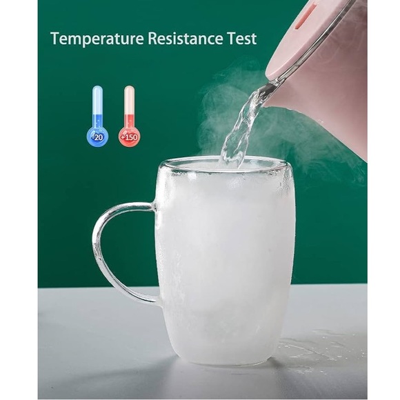 Double walled glass coffee mugs with bamboo lid - Picture 6 of 11